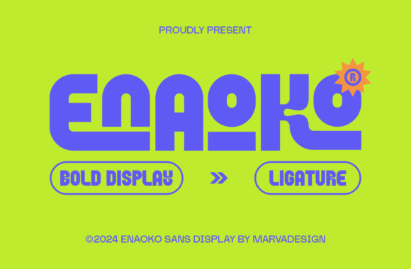 Enaoko Font: Bold Display Sans Serif for Branding