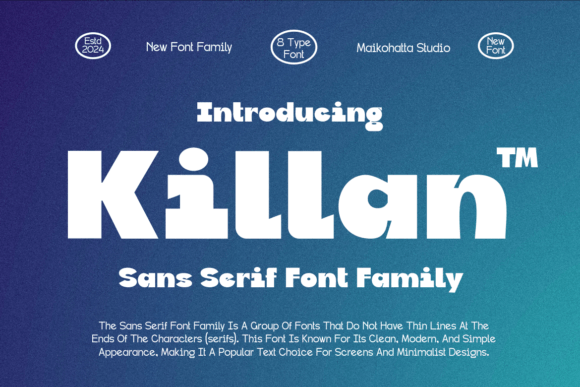 Killan Sans Serif Font for Modern Branding