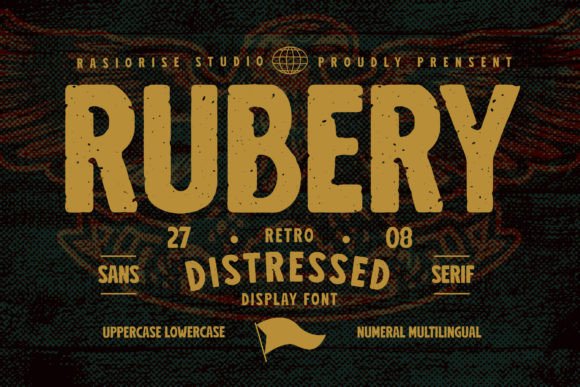 Rubery Font: The Ultimate Distressed Sans Serif for Bold Branding