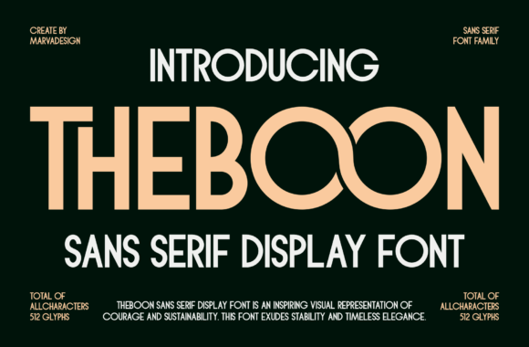 Theboon: A Sweet Sans Serif Display Font for Editorial Design