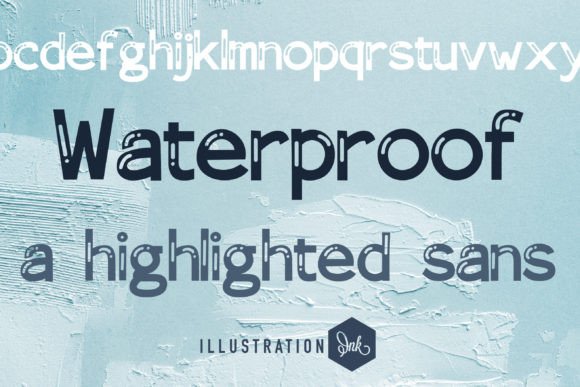 Waterproof Font: Bold Sans Serif for Digital Campaigns