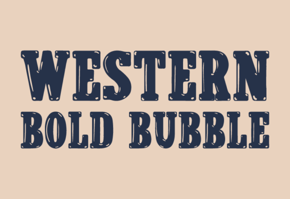 Western Bold Bubble Font for Small Business Branding