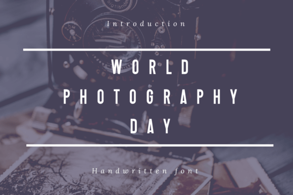 World Photography Day Typeface for Editorial Design